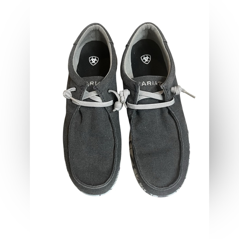 Ariat Hilo Men’s Charcoal Gray Canvas Casual Shoes Aztec southwestern – Size 11D